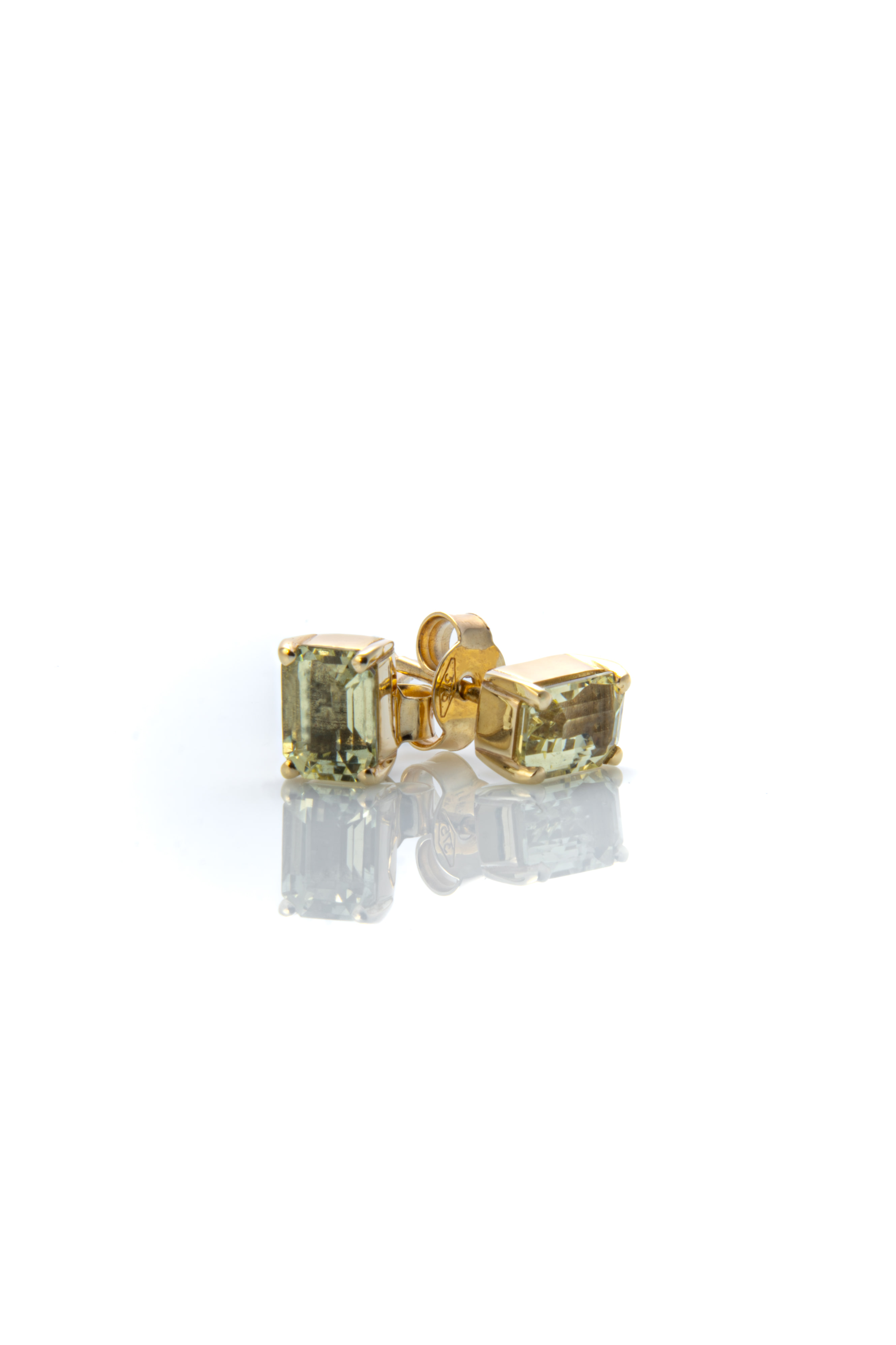 Ivy Gems Orecchini A Lobo In Oro Giallo 9kt Con Zaffiro Verde 3,5 Mm – Gioiello Classico - 2